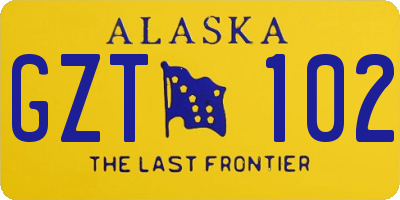 AK license plate GZT102