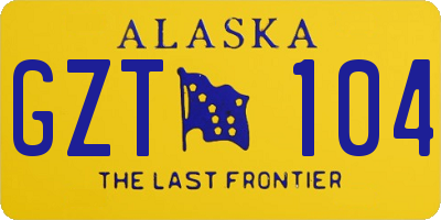 AK license plate GZT104