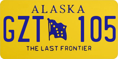 AK license plate GZT105