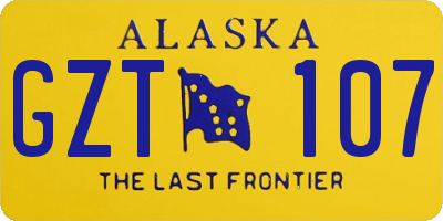 AK license plate GZT107