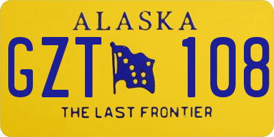 AK license plate GZT108