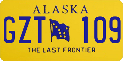 AK license plate GZT109