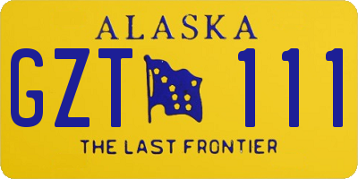 AK license plate GZT111