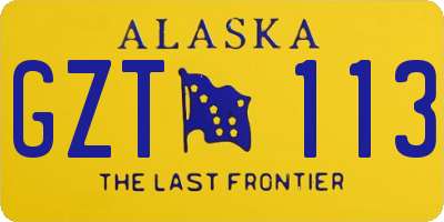 AK license plate GZT113