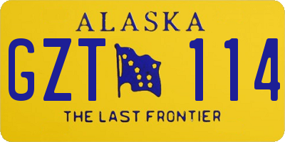 AK license plate GZT114