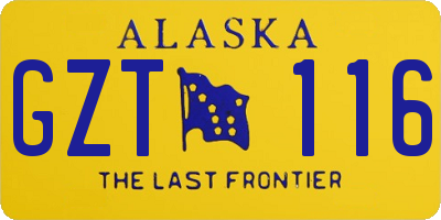 AK license plate GZT116