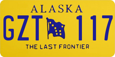 AK license plate GZT117