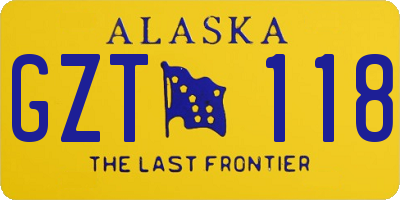 AK license plate GZT118