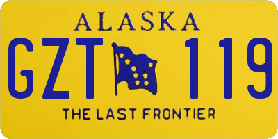 AK license plate GZT119