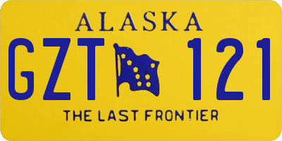 AK license plate GZT121