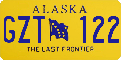 AK license plate GZT122