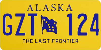 AK license plate GZT124