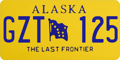 AK license plate GZT125