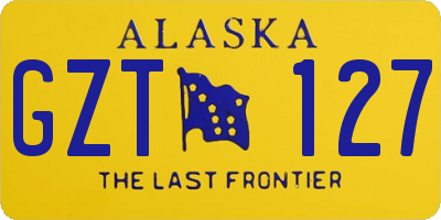 AK license plate GZT127