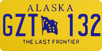 AK license plate GZT132