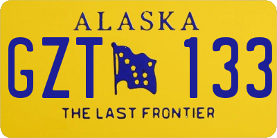 AK license plate GZT133