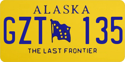 AK license plate GZT135