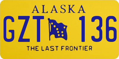 AK license plate GZT136