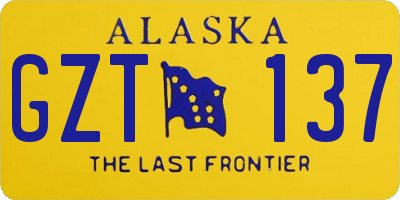 AK license plate GZT137