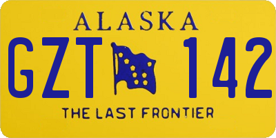 AK license plate GZT142