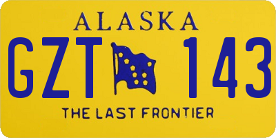 AK license plate GZT143