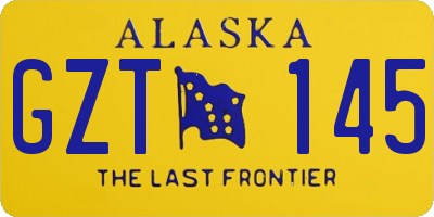 AK license plate GZT145