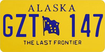 AK license plate GZT147