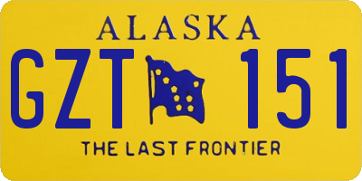 AK license plate GZT151