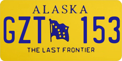 AK license plate GZT153