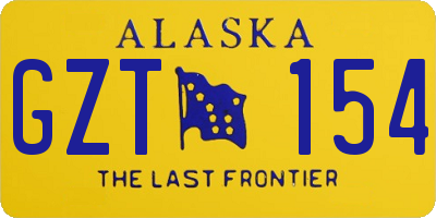 AK license plate GZT154