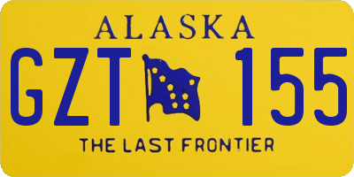 AK license plate GZT155