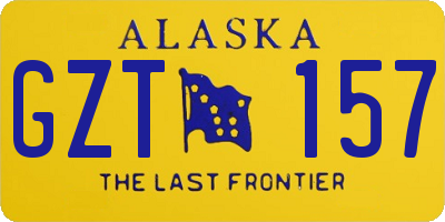 AK license plate GZT157