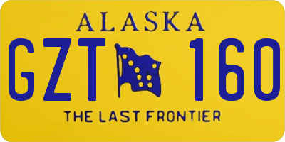 AK license plate GZT160