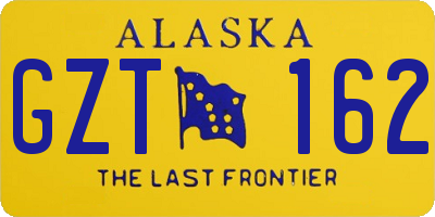 AK license plate GZT162