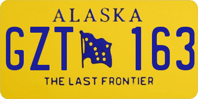 AK license plate GZT163