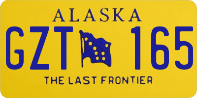 AK license plate GZT165