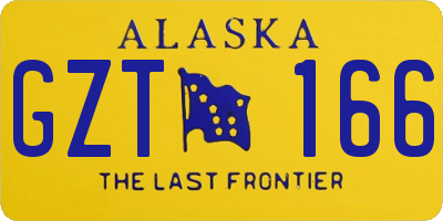 AK license plate GZT166