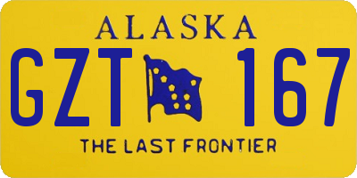 AK license plate GZT167