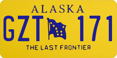 AK license plate GZT171