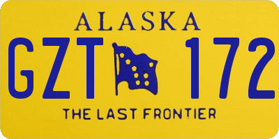 AK license plate GZT172