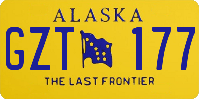 AK license plate GZT177