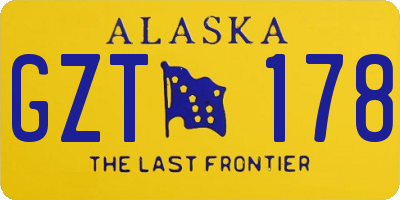 AK license plate GZT178