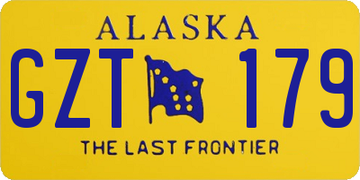 AK license plate GZT179