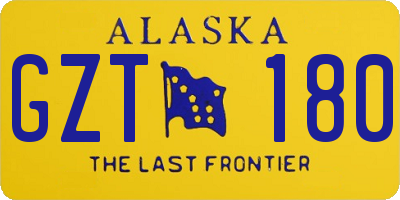 AK license plate GZT180