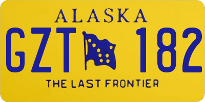 AK license plate GZT182