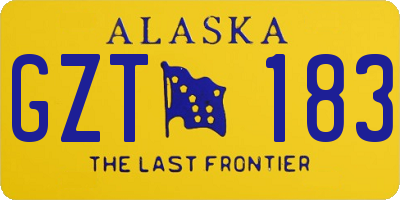 AK license plate GZT183