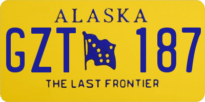 AK license plate GZT187