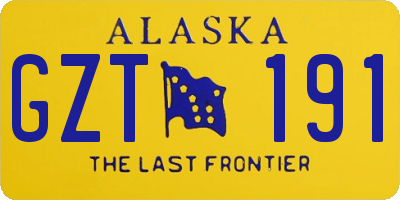 AK license plate GZT191