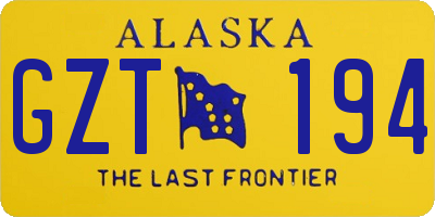 AK license plate GZT194