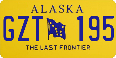 AK license plate GZT195